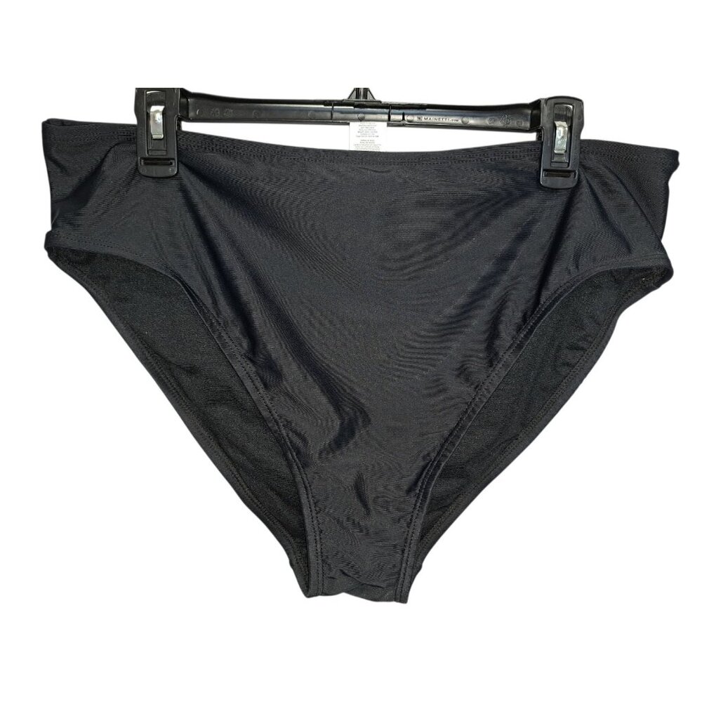 Womens Plus Size (14W-16W) Black Swim Bottom UPF 50+Sun Protection